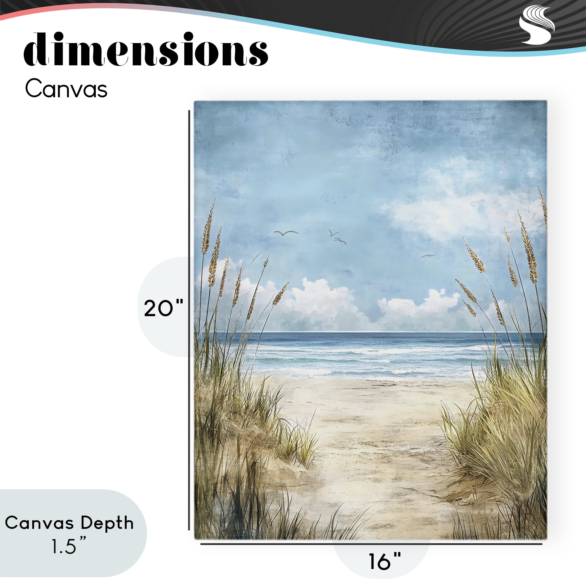 Stupell Industries Free Seagulls over Beach Dunes Canvas Wall Art, design by Creative Studio