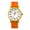 Orange & White, variant on Original Nurse Watch for Medical Professionals and Students Various Scrub Colors, Easy Read Dial, Military Time with Second Hand, Silicone Band, 3 ATM Water Resistant