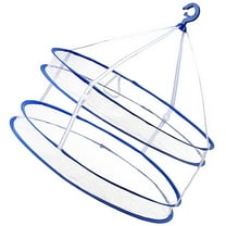 WHAMVOX  Clothes Basket Foldable Hanging Mesh Dryer Sweaters Rack Hangers Child Blue