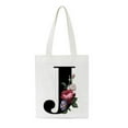 thumbnail image 1 of Bolsa de asas con inicial personalizada Regalo de acuarela floral para su carta Bolsa de tela Wmkox8yii  HFSH62, 1 of 1