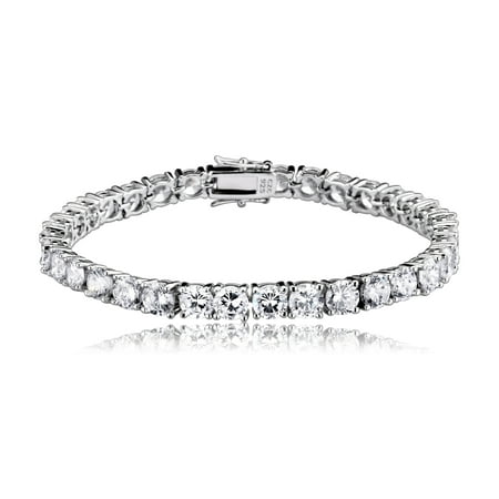 Relaveno Sterling Silver Cubic Zirconia Tennis Bracelet Relaveno Sterling Silver Cubic Zirconia Tennis Bracelet