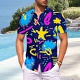 thumbnail image 2 of Stamzod Beach Shirts for Men Casual Short Sleeve Button Down Shirts Summer Hawaiian Shirt with Pocket Wine L, 2 of 6