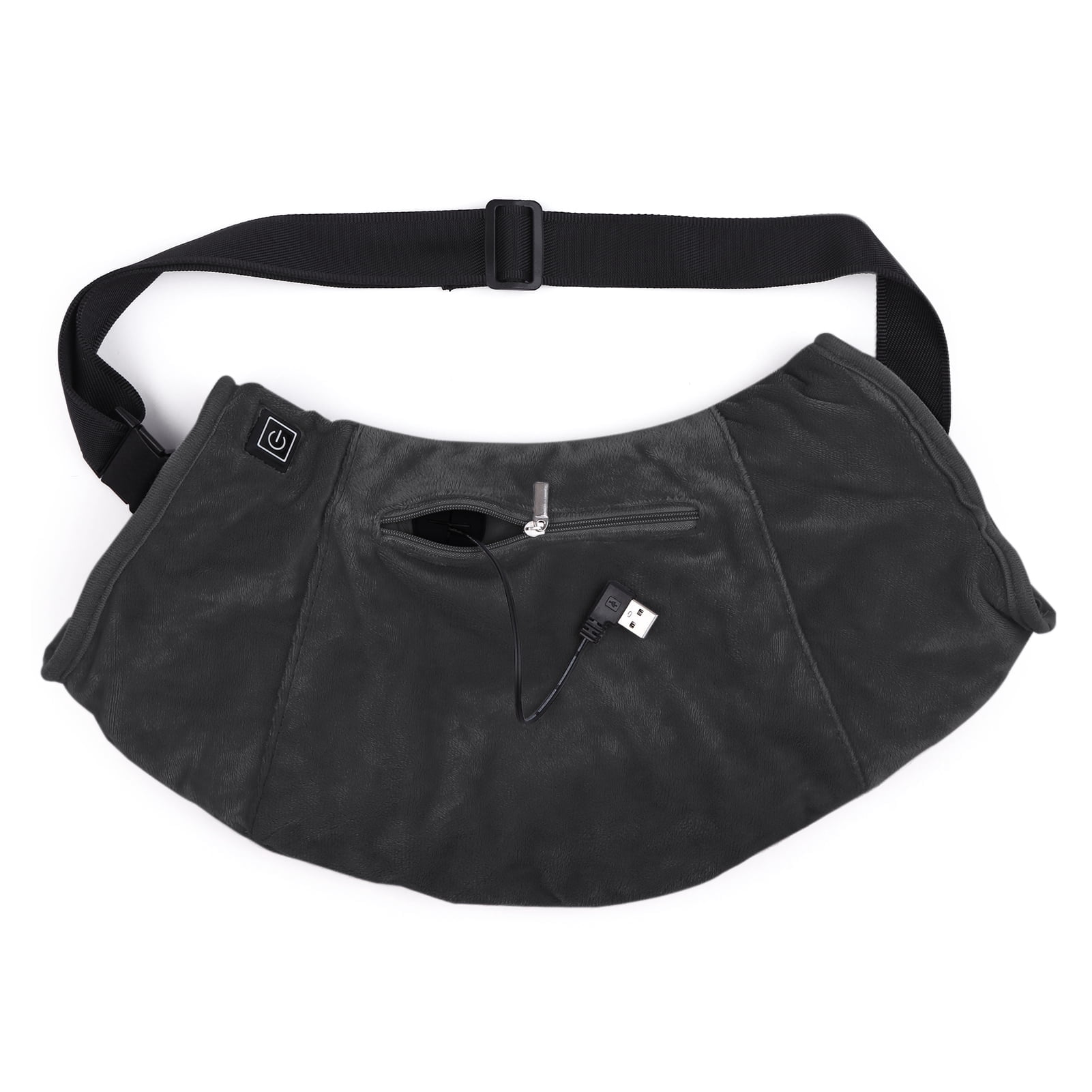 GJX Electric Heated Hand Warmer Muff Cold Weather Thermal Glove Waist Bag for Skiing Camping