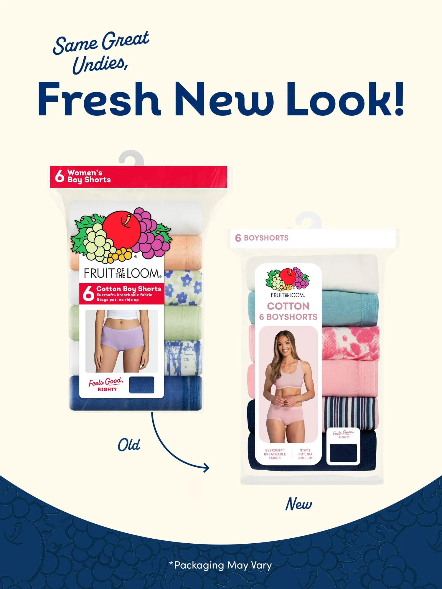 Fruit of the Loom Women's Cotton Boyshort Underwear, 6-Pack