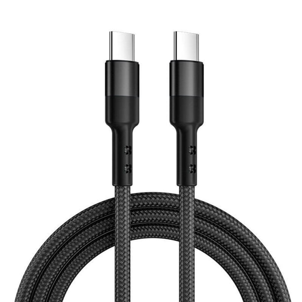 Wartleves Cargador USB C a USB C rojo de 2 m PD de 100 W con doble tipo C y acceso rápido a carga