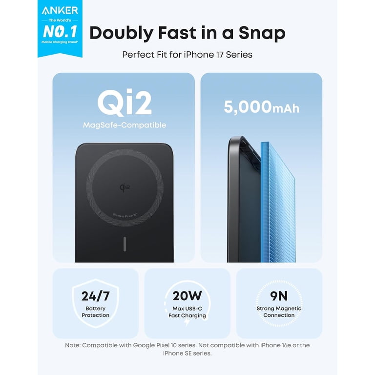 Anker Nano 5000mAh Qi2 Magnetic Power Bank photo 2