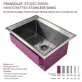 thumbnail image 4 of Transolid Pusb261911 Studio 26" Undermount Single Basin Stainless Steel Kitchen Sink - PVD, 4 of 11
