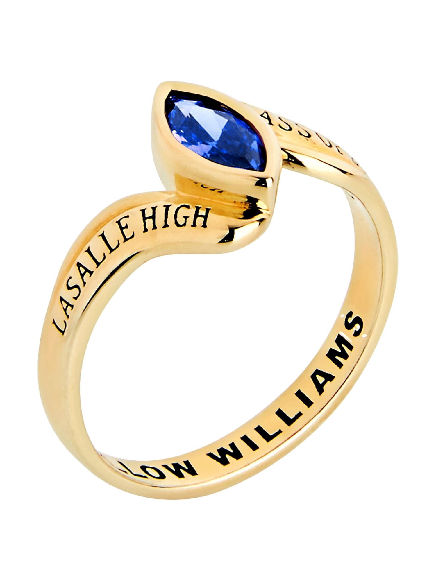 Order Now for 2025 Graduation, Freestyle Women's Bypass Marquise Birthstone Fashion Class Ring Sterling Silver, Personalized, High School or College
