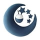 thumbnail image 2 of Accesorios para fotografía de bebés, accesorio para fotografía, conjunto de sombrero con luna y estrella para bebés Azul marino, 2 of 6
