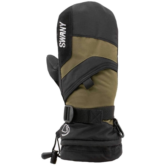 Swany X-Over Jr Mitt - Youth Black/Military Olive Medium