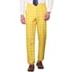 thumbnail image 1 of Pantalón de traje formal de ajuste regular para hombre con cuadros INSPIRE CHIC 30 Amarillo, 1 of 6