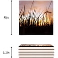 thumbnail image 3 of FMSHPON Glorious Pampas Sunset Sky Scenery Set of 8 Coaster for Drinks, Absorbent Ceramic Stone Coasters Cup Mat with Cork Base for Home Kitchen Room Coffee Table Bar Decor, 3 of 4