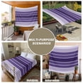 thumbnail image 6 of Purple Ombre Stripe Large Tapestry for Bedroom Wall Hanging Tapestry, Farmhouse Striped Gradient Ceiling Backdrop Tapestries Poster Blanket Wall Decor for Teens Room Living Room Dorm 85" x 90", 6 of 8