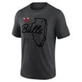 thumbnail image 2 of Men's  Charcoal Chicago Bulls Announcer Tri-Blend T-Shirt, 2 of 3