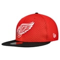 thumbnail image 3 of Men's New Era Red/Black Detroit Red Wings Mesh Crown Two-Tone 59FIFTY Fitted Hat, 3 of 5