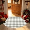 thumbnail image 6 of Lypsnake Buffalo Plaid Round Doormat, 27.5 Inch Gray White Checkered Circular Floor Mat for Christmas Tree Base & Entryway Entrance Patio Porch Home Decor, 6 of 6