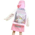 thumbnail image 3 of MUXiin Kids Ponchos with Hood Waterproof Solid Color with Hood and Sleeves Reusable School Raincoat for Kids Easy-To Kids Raincoat, 3 of 4
