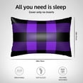 thumbnail image 5 of Pofeuu Purple Buffalo Plaid Print Satin Pillowcase for Hair and Skin Pillow Cases, Silk Pillow Cases, Soft Cooling Pillow Covers, 20x30 Inches（Pillow core not included）, 5 of 7