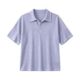 thumbnail image 4 of RMGVDSD Women's Waffle Collared Short Sleeve Polo Shirt Top 4-Button Loose Drop Shoulder Casual Golf Shirts Work Summer Blouse, 4 of 4