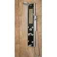 thumbnail image 3 of Leilani 8-in ShowerSpa with 6-Dual Function Body Jets Slide Bar Handshower and Built-in Mirror Black Glass and Chrome, 3 of 7