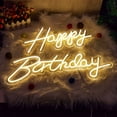 thumbnail image 3 of DONGPAI Happy Birthday Large LED Neon Sign Night Light for Wall Decor, USB Decorative Hanging Sign for All Birthday Party Decoration, Size-Happy 15.7x7.8inch, Birthday 22.8x7.8inch, 3 of 8