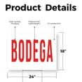 thumbnail image 2 of Bodega Yard Sign 18 Inch x 24 Inch Double Sided Weatherproof Heavy-Duty Plastic with Stake | Local Market, Fresh Groceries, Neighborhood Shops | Made in USA, 2 of 7