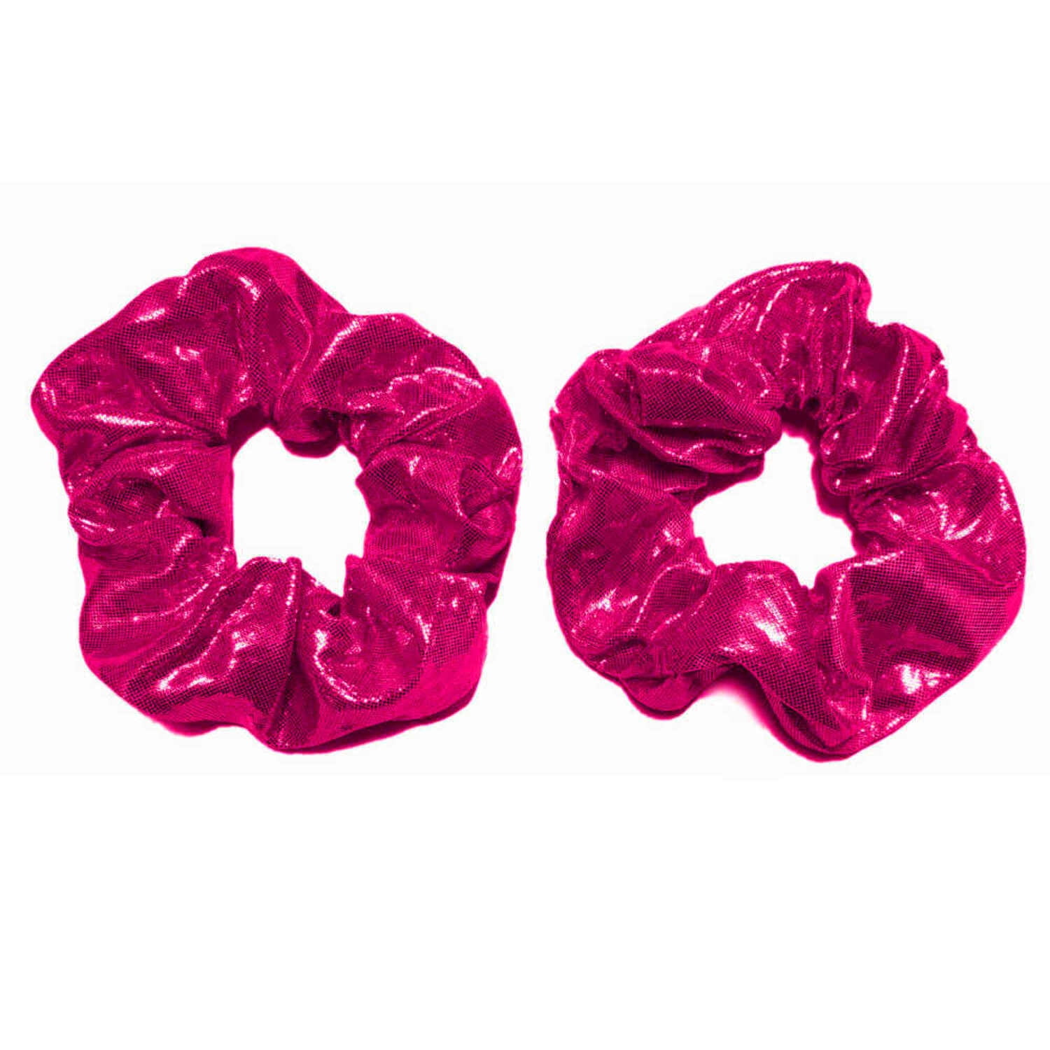 24 Assorted Color Shiny Scrunchies - stretchy shiny rainbow colors
