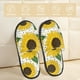 thumbnail image 2 of Balery Sunflowers Pantuflas de Casa de Felpa Silenciosas con Diseño Estampado, Zapatillas Cómodas Antideslizantes de Algodón para Interior-Large, 2 of 8