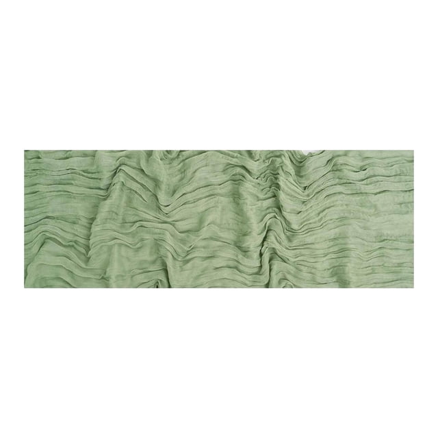 Siruishop Cheesecloth Table Runner 157inch Anniversary Lightweight Rustic Sheer Runner Green
