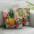 thumbnail image 3 of JEUXUS  Pineapples Decorative Throw Pillow Cover Case Outdoor Pillow Cases Square Standard Cushion Covers for Sofa Couch Bed Green Yellow Pink, 3 of 5