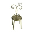 thumbnail image 4 of Silla de casa de muñecas, muebles en miniatura, escala 1/12, minisilla, decoración, adorno artesanal Dorado, 4 of 9