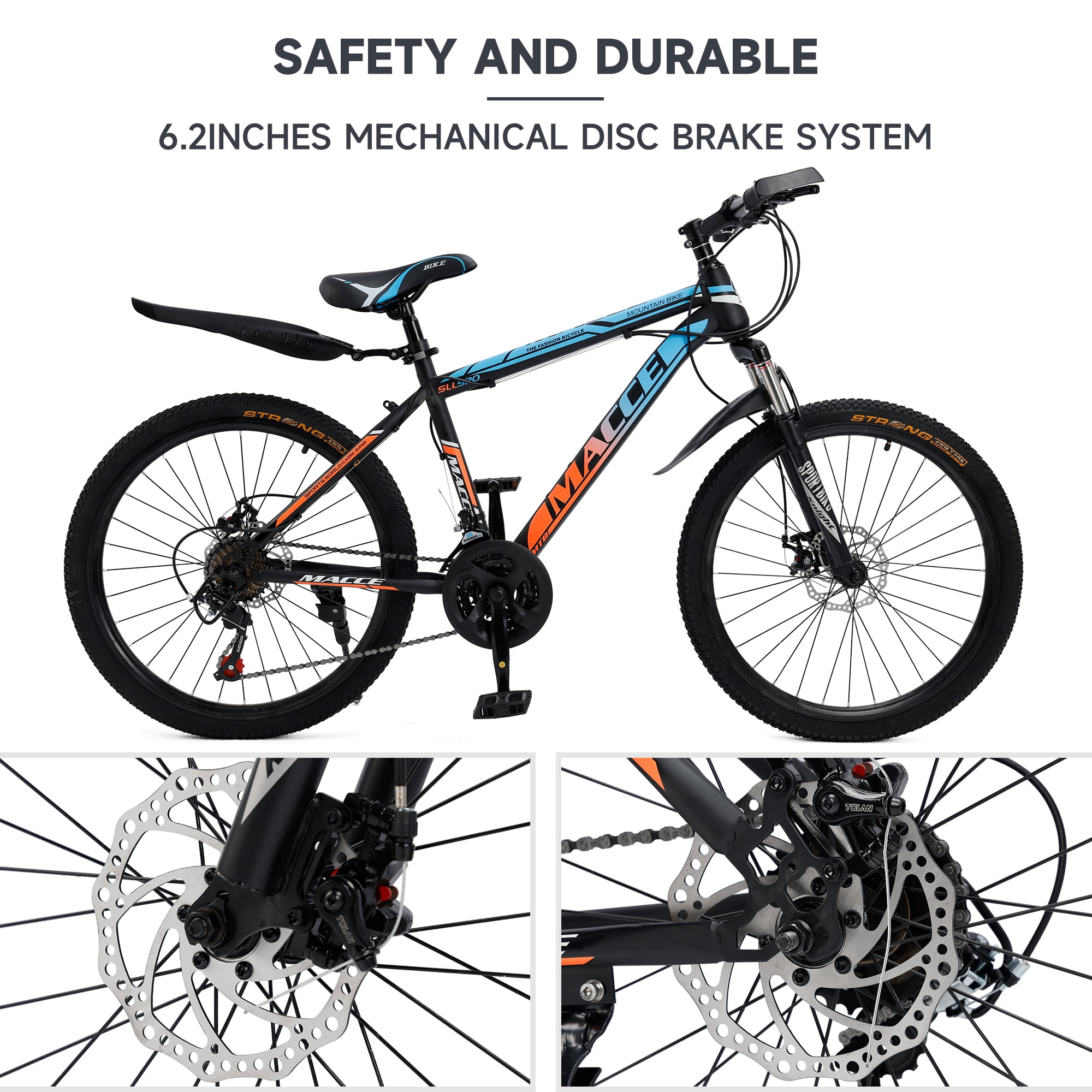 Mountain Bike for Adult, 29 Inch 21-Speed Dual Suspension High-Carbon Steel MTB Bicycle, Dual Disc Brake Bikes for Men Women