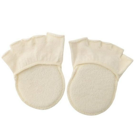 Bibifish Womens Socks Five Toes Half Socks Breathable Invisible Toe Topper Liner Socks Ball Of Foot Cushion For Yoga Ballet Blister