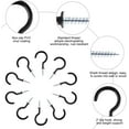 thumbnail image 3 of 25Pcs 2 Inches Large Ceiling Hooks Black Vinyl Coated Cup Hook Wall Hanging Hooks Screw-in Hooks for Bathroom Kitchen Garden,Black, 3 of 5