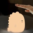 thumbnail image 1 of 1pc Cute Dinosaur Shaped Night Light-Portable Silicone Touch Lamp,USB Rechargeable-Decorative Gift, 1 of 4