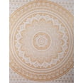 thumbnail image 3 of RAJRANG Golden Mandala Tapestry – 90x84 Inch Queen Size Cotton Wall Hanging, Bohemian Ombre Tapestry for Bedroom or Living Room Decor, White and Gold Mandala Bedspread Blanket, 3 of 5