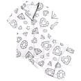 thumbnail image 3 of MIASHUI Ensemble de Pyjamas Unisexes Amusants Peints à la Main Confortables pour la Maison, Blanc, 8-9 Ans, 3 of 6