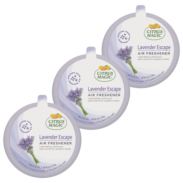 Ambientador sólido absorbente de olores Citrus Magic Lavender Escape 8 onzas 8 onzas (paquete de 3) 3 unidades