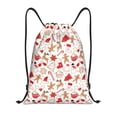 thumbnail image 1 of Xecao Gingerbread Holiday Sweets Pattern Sports Drawstring Backpack - String Swim Gym Bag with Wet Proof Pocket for Women&Men-Medium, 1 of 6