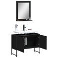 thumbnail image 2 of vidaXL 2 Piece Bathroom Cabinet Set Black Engineered Wood, 2 of 5