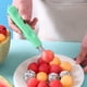 thumbnail image 3 of Ounissouiy Rebanadora de sandía de acero inoxidable 3 en 1, manual plegable, portátil, de color sólido, con mango de ABS, cuchara de cocina Cocina y Comedor Rosa, 3 of 6