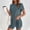Blue, variant on Zorckvet Womens Crewneck Pajamas Soft Loungewear Cotton Short Sleeve Set Cozy Casual Pajamas Set for Women