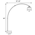 thumbnail image 5 of Lighting Fixtures, Krester Chrome Dome Shade Metal Arc Floor Lamp, Chrome Table Lamps,Marble Floor Lamps, Lighting, Lighting & Lamps Krester Chrome Dome Shade Metal Arc Floor Lamp, 5 of 5