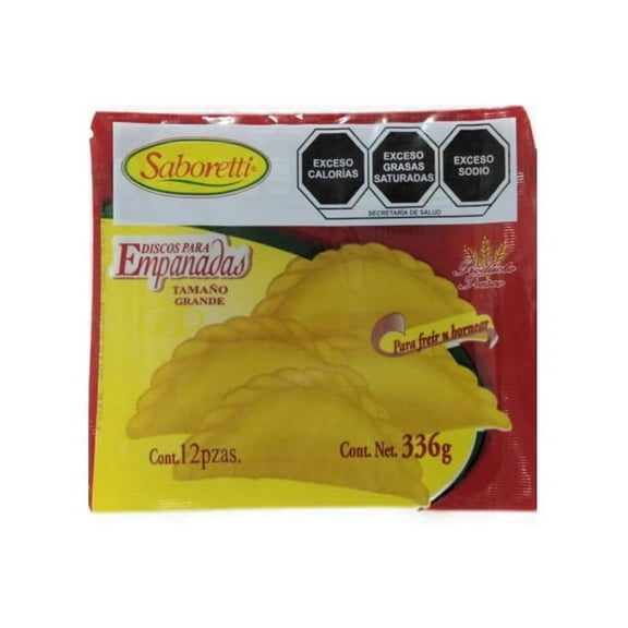 Discos para empanadas Saboretti tamaño grande 336 g