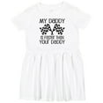thumbnail image 3 of Inktastic Racing My Daddy is Faster Girls Toddler Dress, 3 of 5