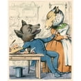thumbnail image 3 of Charles Henry Bennett 20x24 Black Modern Framed Museum Art Print Titled - The Wolf in Sheep's Clothing (1857), 3 of 5