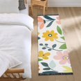 thumbnail image 3 of Yayeee Runner Rug for Bedroom 2'x6' Machine Washable Hallway Non Slip Mat, Retro Yellow Floral, 3 of 8