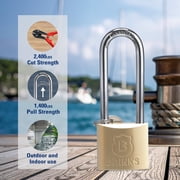 Brink's 40mm Long Shackle Solid Brass Padlock