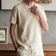 thumbnail image 4 of Conjunto de chándal para hombre, camiseta y pantalones cortos, sin logotipo, chándal de lino, sudaderas, tendencias, disfraces, pantalones cortos para hombre, ropa barata, verano, 5xl, 4 of 5