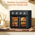 thumbnail image 2 of 27.5QT Large capacity French Double-Door Air Fryer Convection Toaster Oven, 1700W, 7 Preset Menus, 6-in-1 Multi-Function for Bake, Roast, Grill, Toast, Dehydrate& Defrost, Stainless Steel, 2 of 9